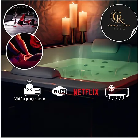 アパート Craz'in Room, Jacuzzi, Cinema, Climatisation, Parking